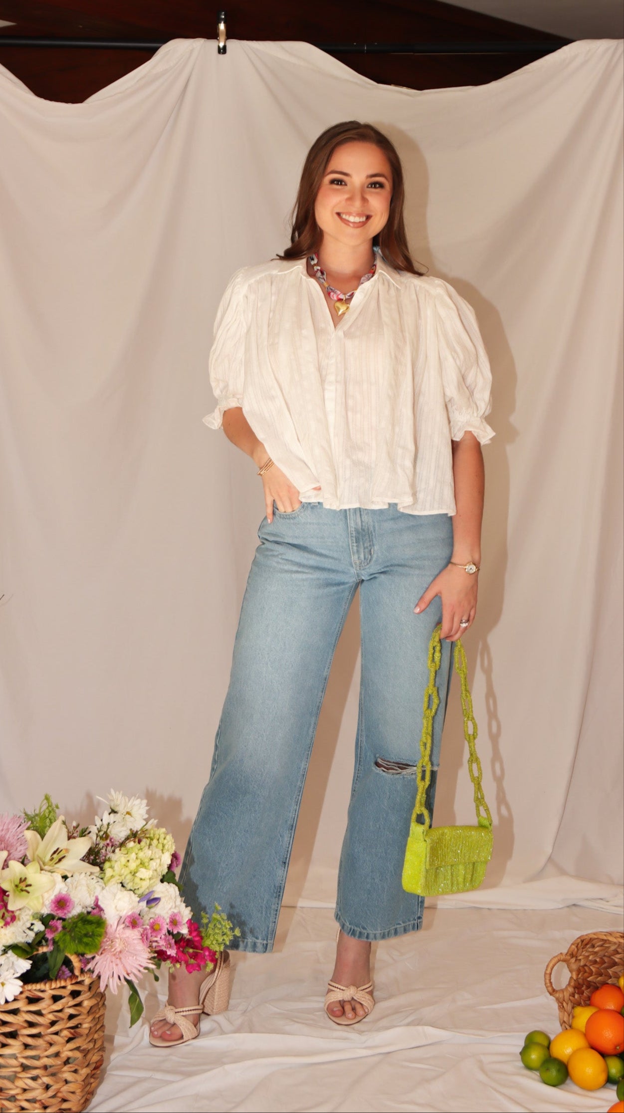 Riley Mid Rise Wide Leg Jeans