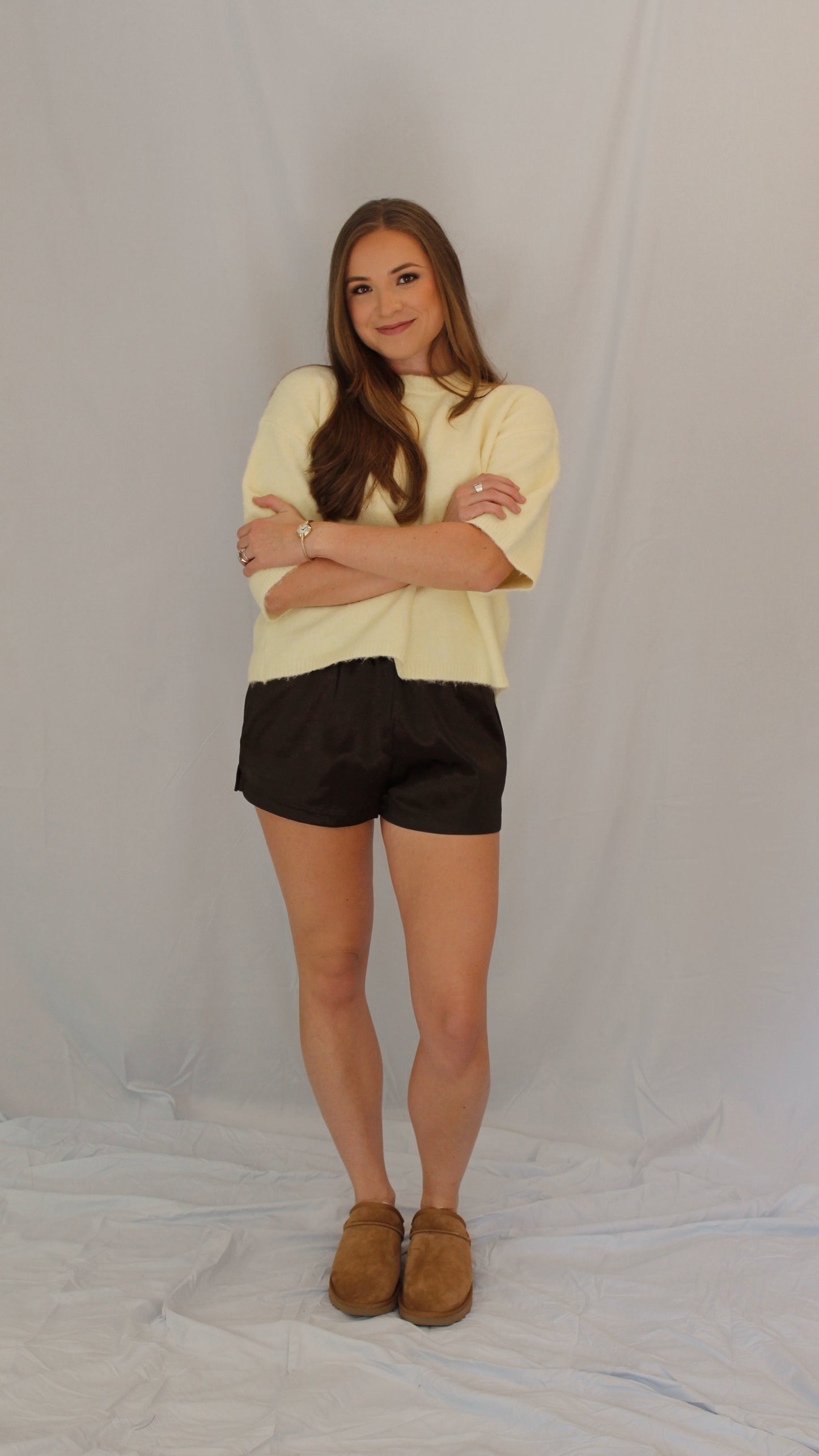 Claire Silky Shorts -- Mocha